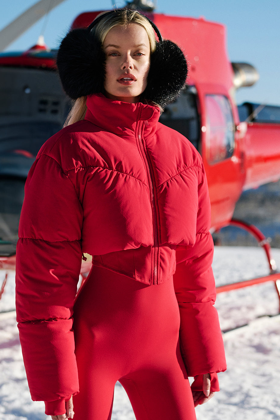 Main Act Corset Puffer - Bold Red image 1
