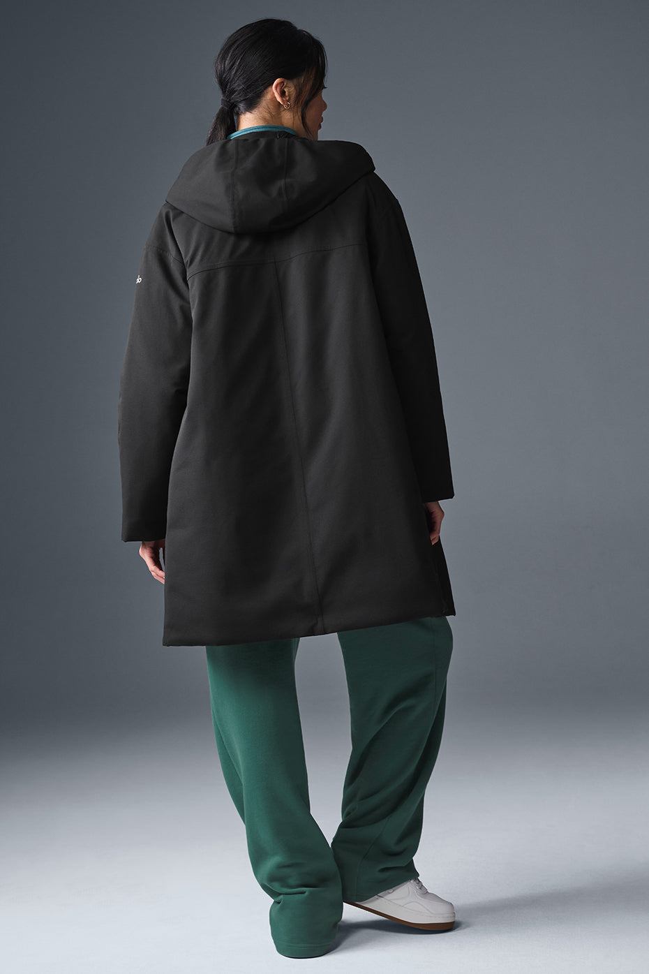 Rain Or Shine Puffer Long Coat - Black image 3