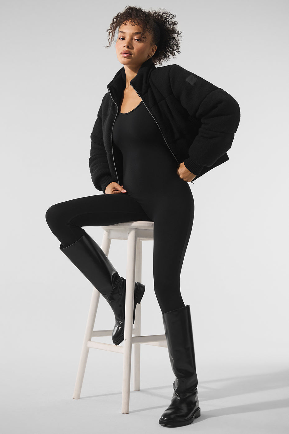 Darling Sweater Puffer - Black image 5