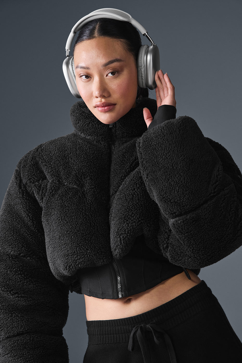 Sherpa Main Act Corset Puffer - Black image 1