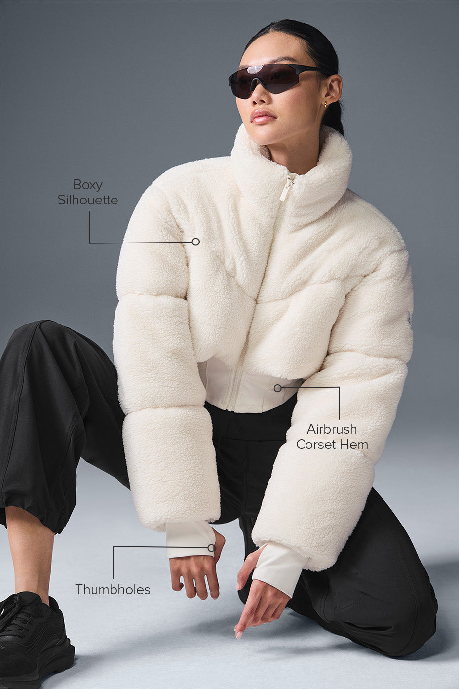 Sherpa Main Act Corset Puffer - Ivory image 2