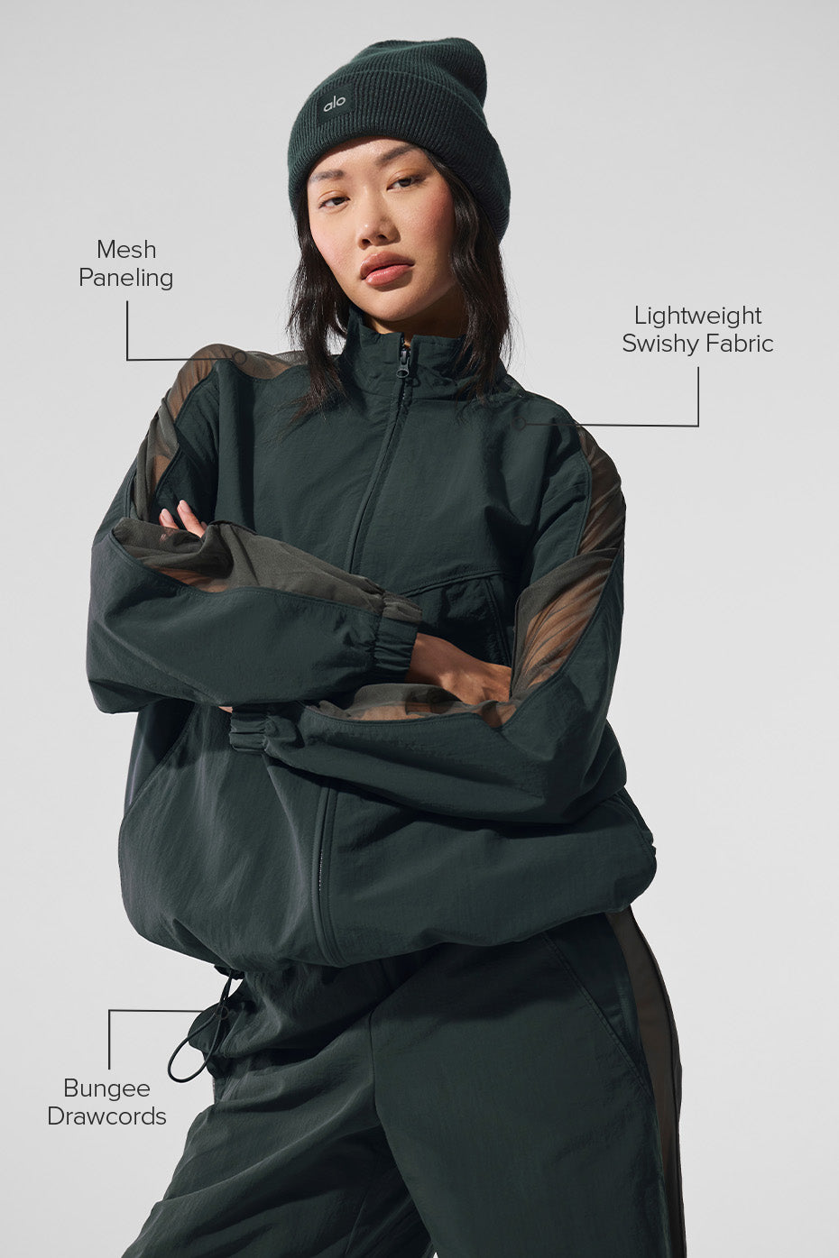 Origin Full-Zip Track Jacket - Charcoal Green image 2