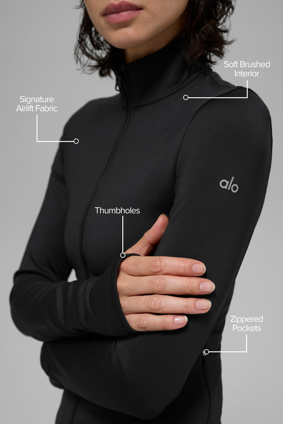 Airlift Winter Warm Radiant Full-Zip Jacket - Black image 2