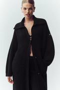Cashmere Northstar Long Cardigan - Black image 1
