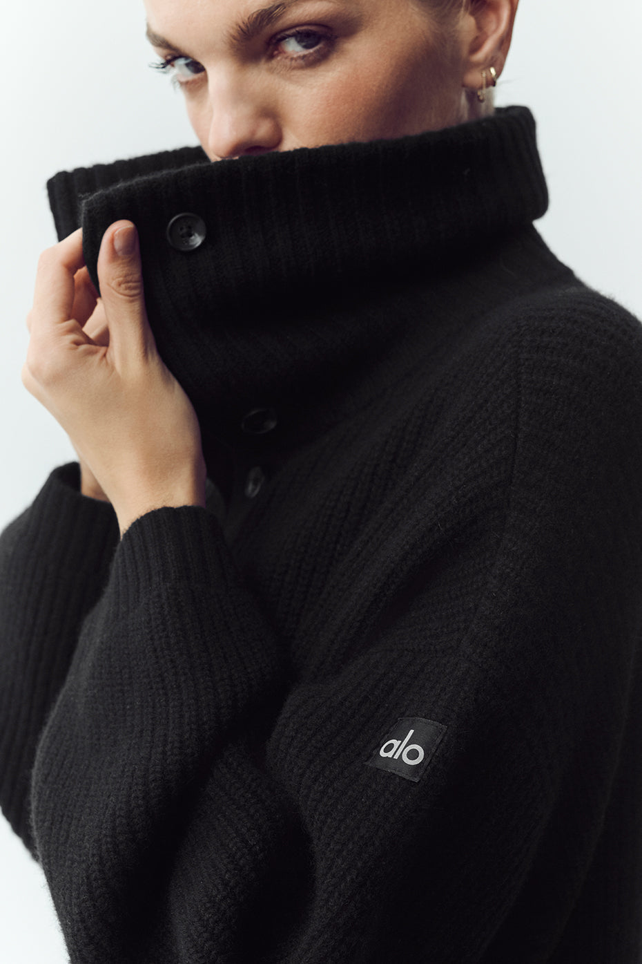Cashmere Northstar Long Cardigan - Black image 2