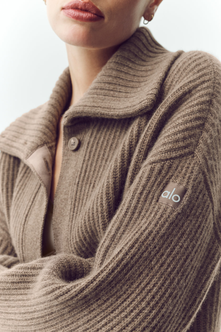 Cashmere Northstar Long Cardigan - Alpine Cocoa Heather image 2