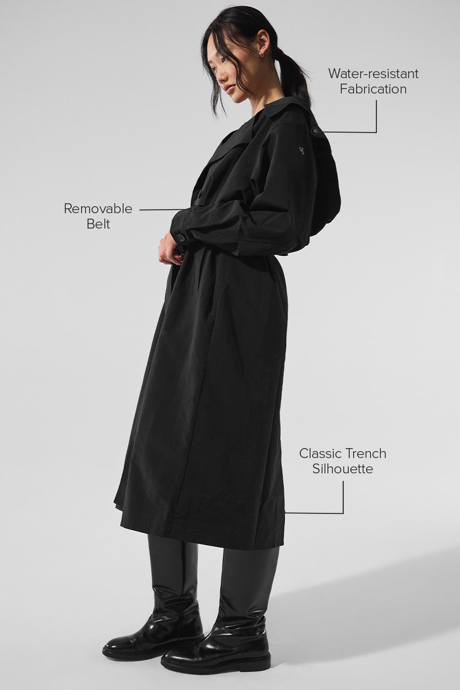Daybreak Long Coat - Black image 2
