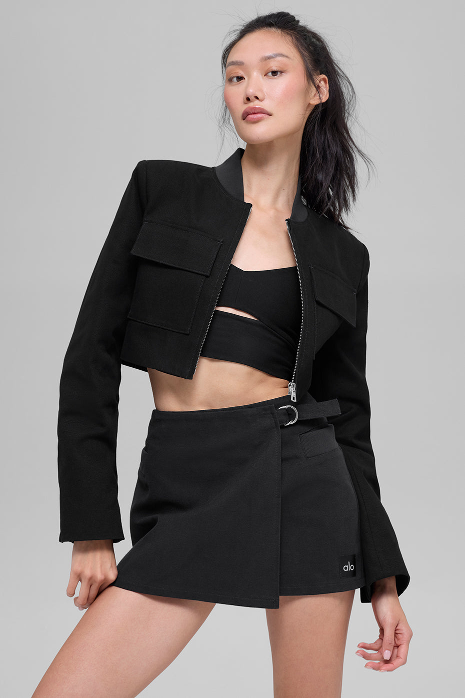 Cropped Main Character Jacket - Black image 3
