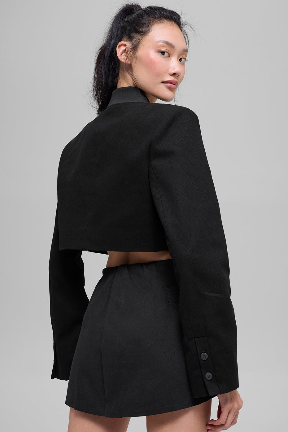 Cropped Main Character Jacket - Black image 4