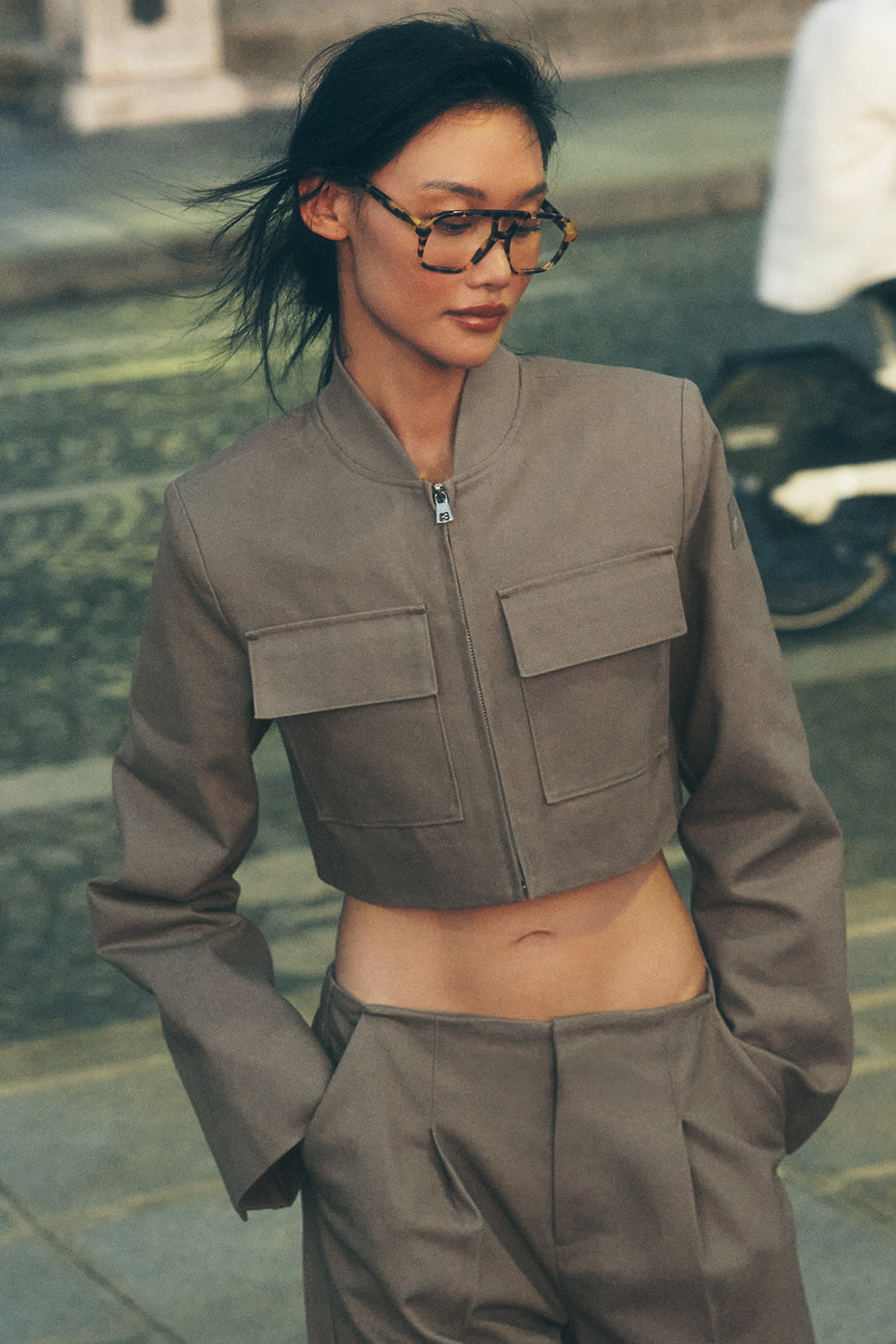 Cropped Main Character Jacket - Light Cocoa image 1