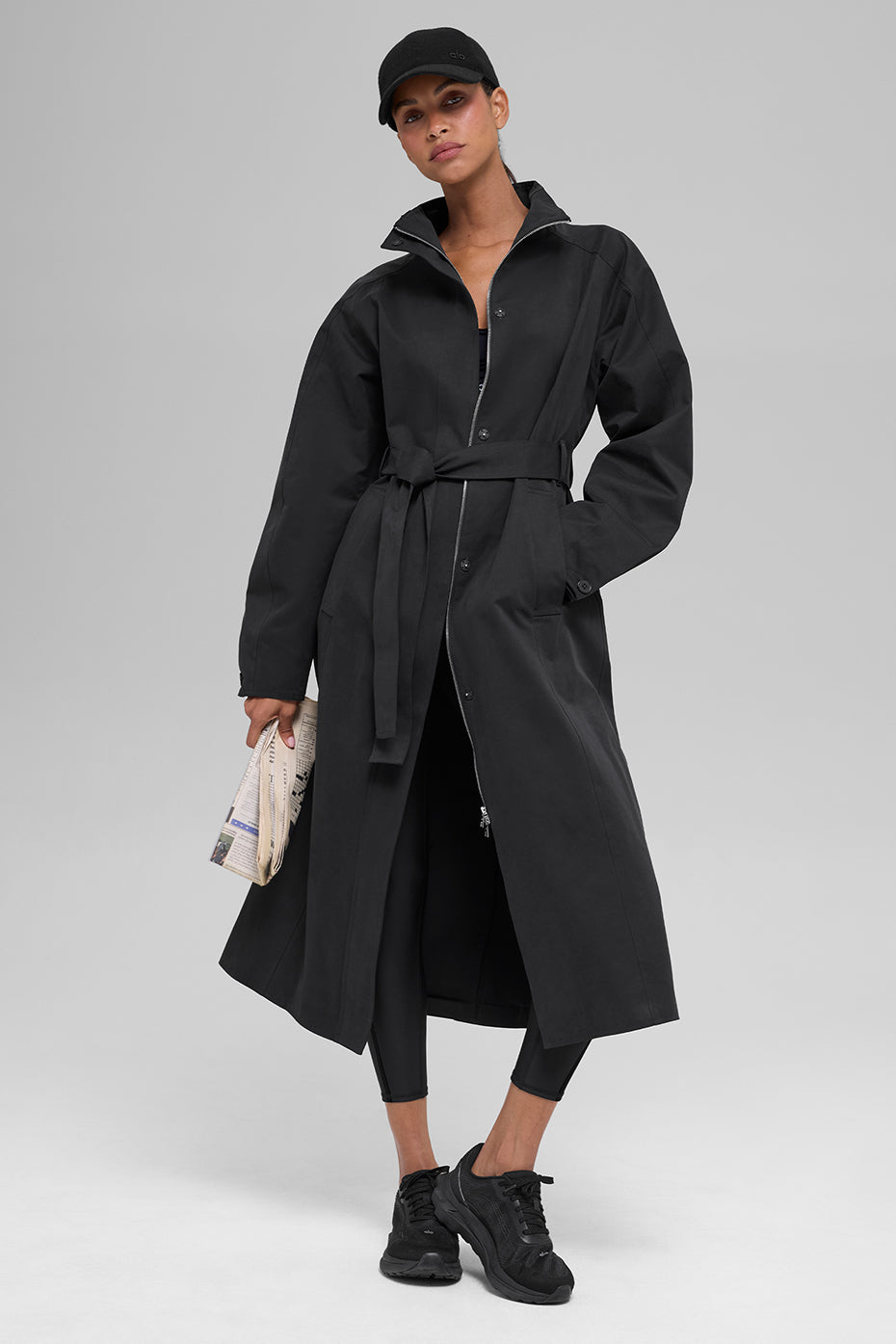 Journey Trench Coat - Black image 4