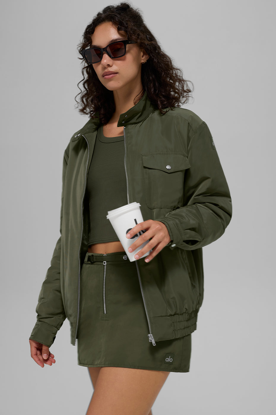 Work It Bomber - Green Olive image 6