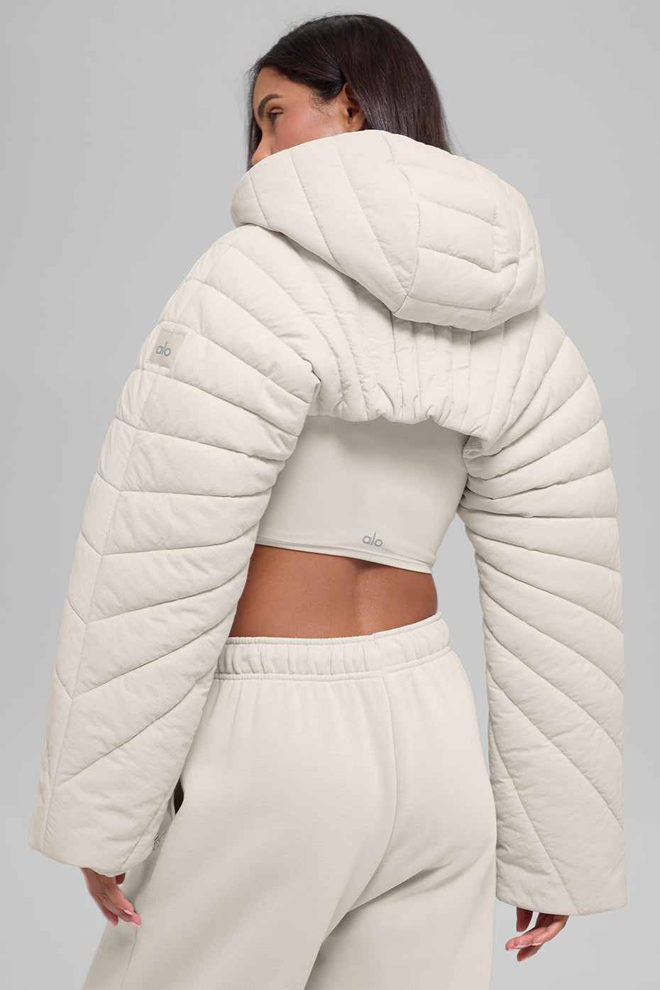 Quilted Starlight Puffer Shrug - Bone image 4