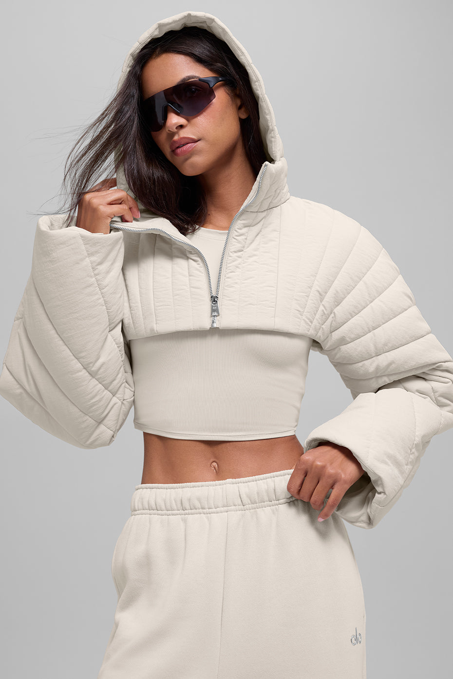 Quilted Starlight Puffer Shrug - Bone image 3