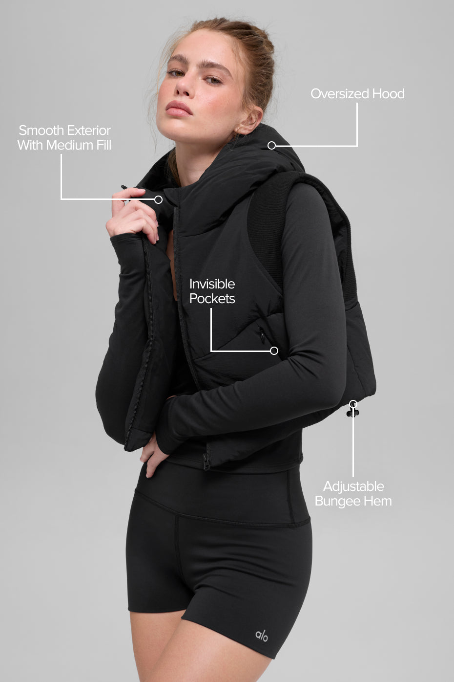 Fast Lane Puffer Vest - Black image 2