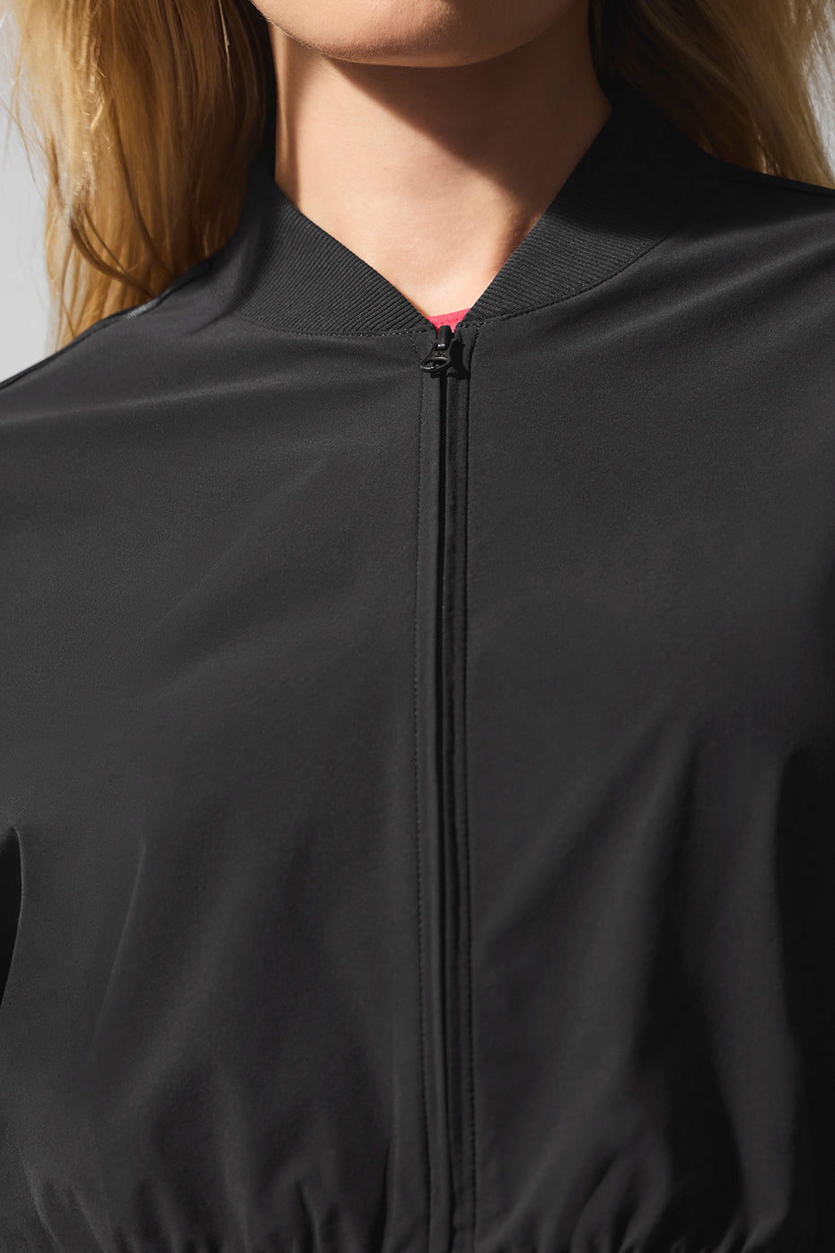 Cropped Breezy Full-Zip Cover Up - Black image 5