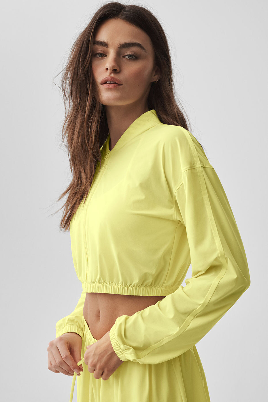 Cropped Breezy Full-Zip Cover Up - Sunshine image 4