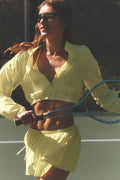 Cropped Breezy Full-Zip Cover Up - Sunshine image 1