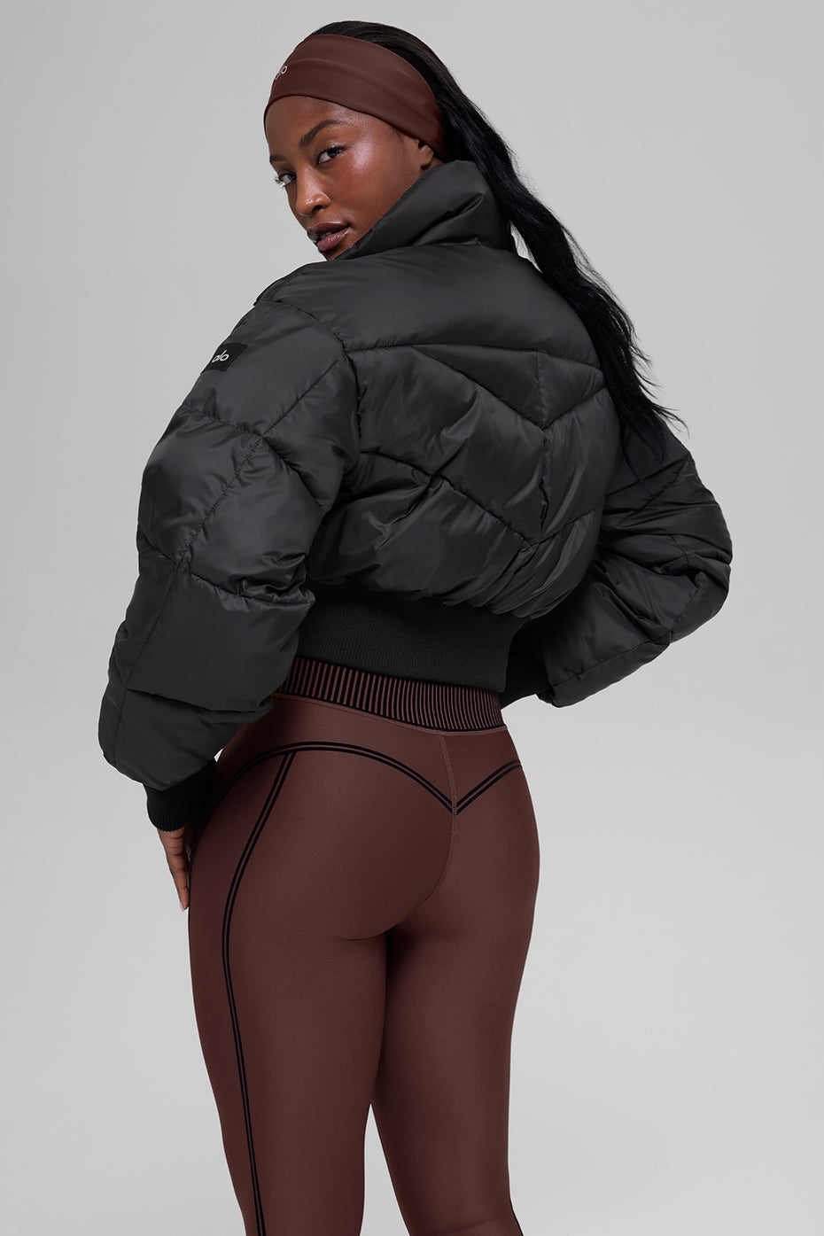 Cropped Atmosphere Puffer - Black image 4