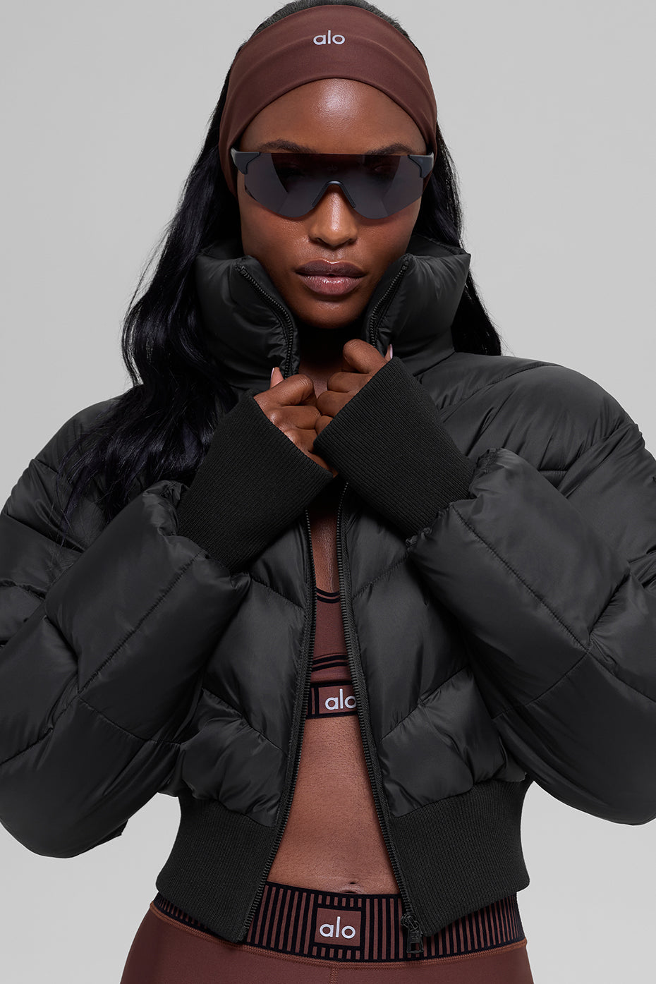 Cropped Atmosphere Puffer - Black image 1