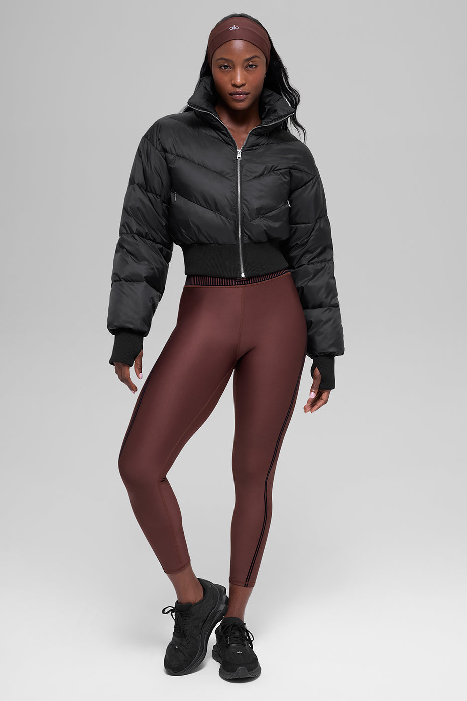 Cropped Atmosphere Puffer - Black image 6