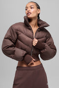 Cropped Atmosphere Puffer - Brownstone image 1