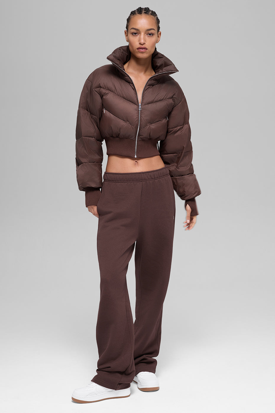 Cropped Atmosphere Puffer - Brownstone image 5