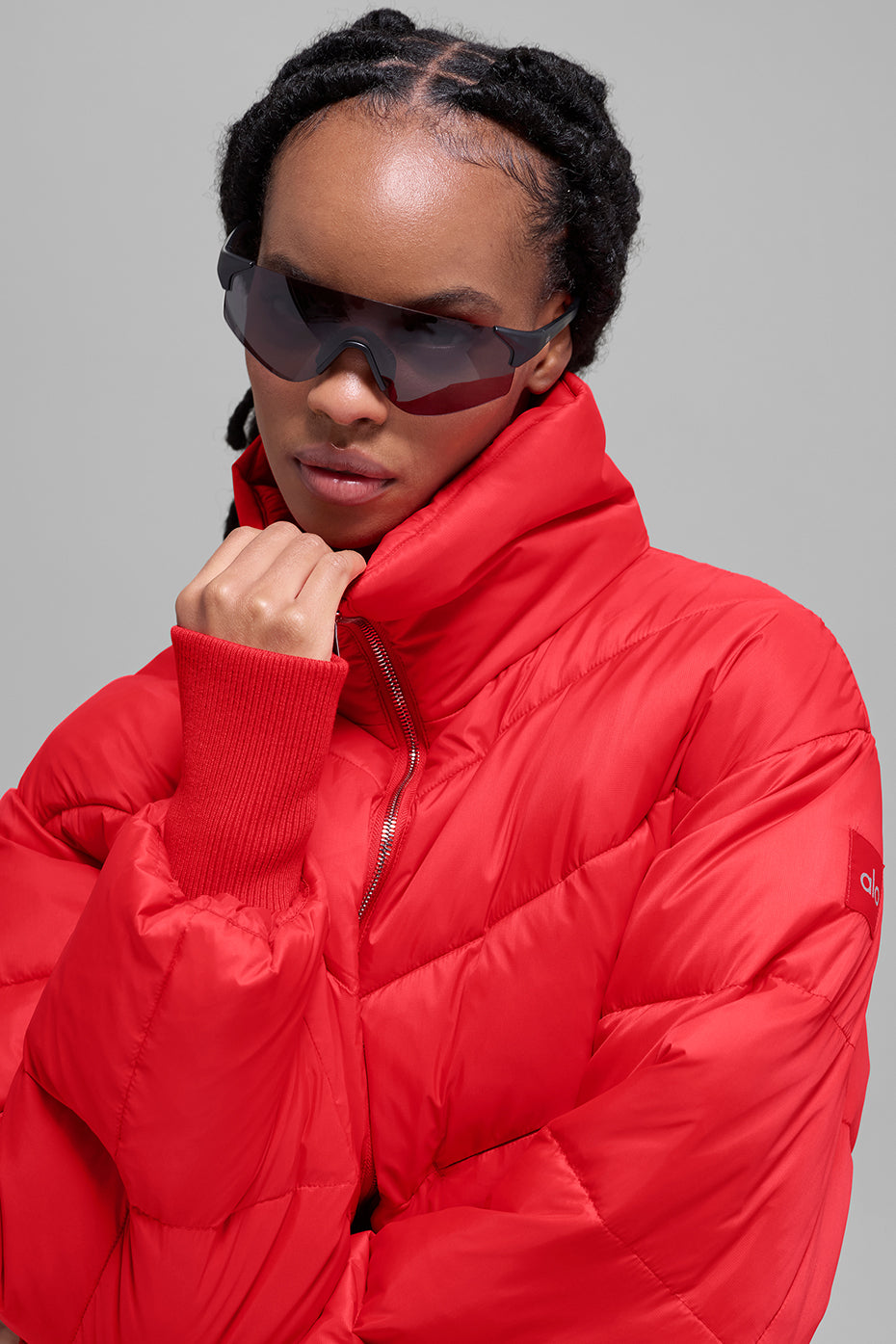 Cropped Atmosphere Puffer - Bright Red image 2