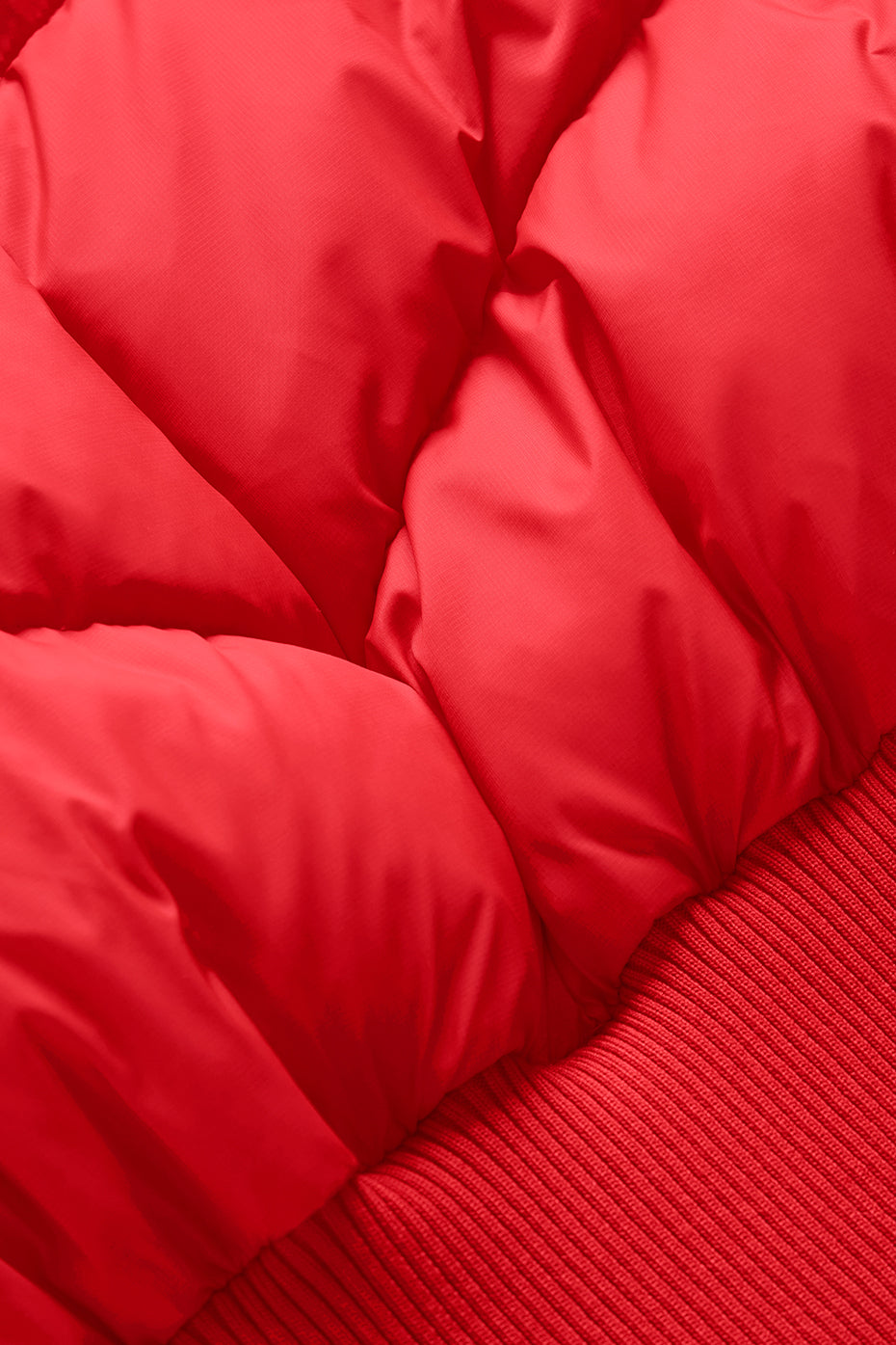 Cropped Atmosphere Puffer - Bright Red image 5