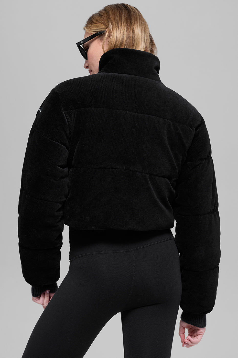 Micro Corduroy Dreamy Puffer - Black image 3