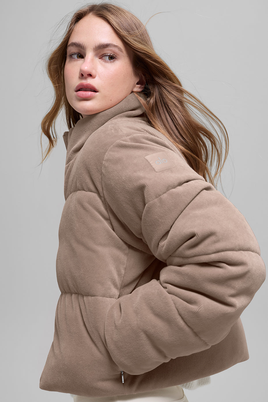 Micro Corduroy Dreamy Puffer - Chai Latte image 3