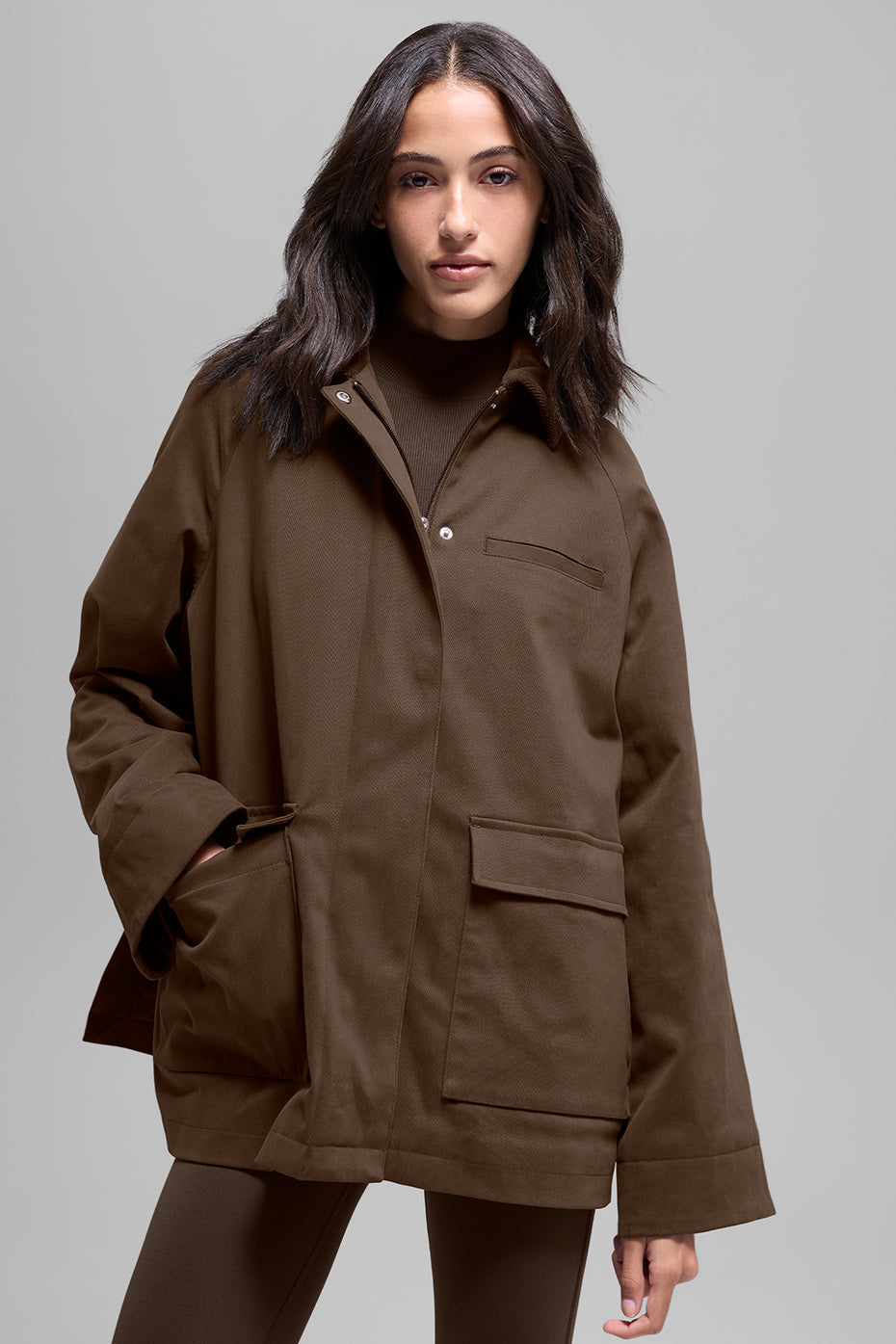 Twill Barn Jacket - Espresso image 3