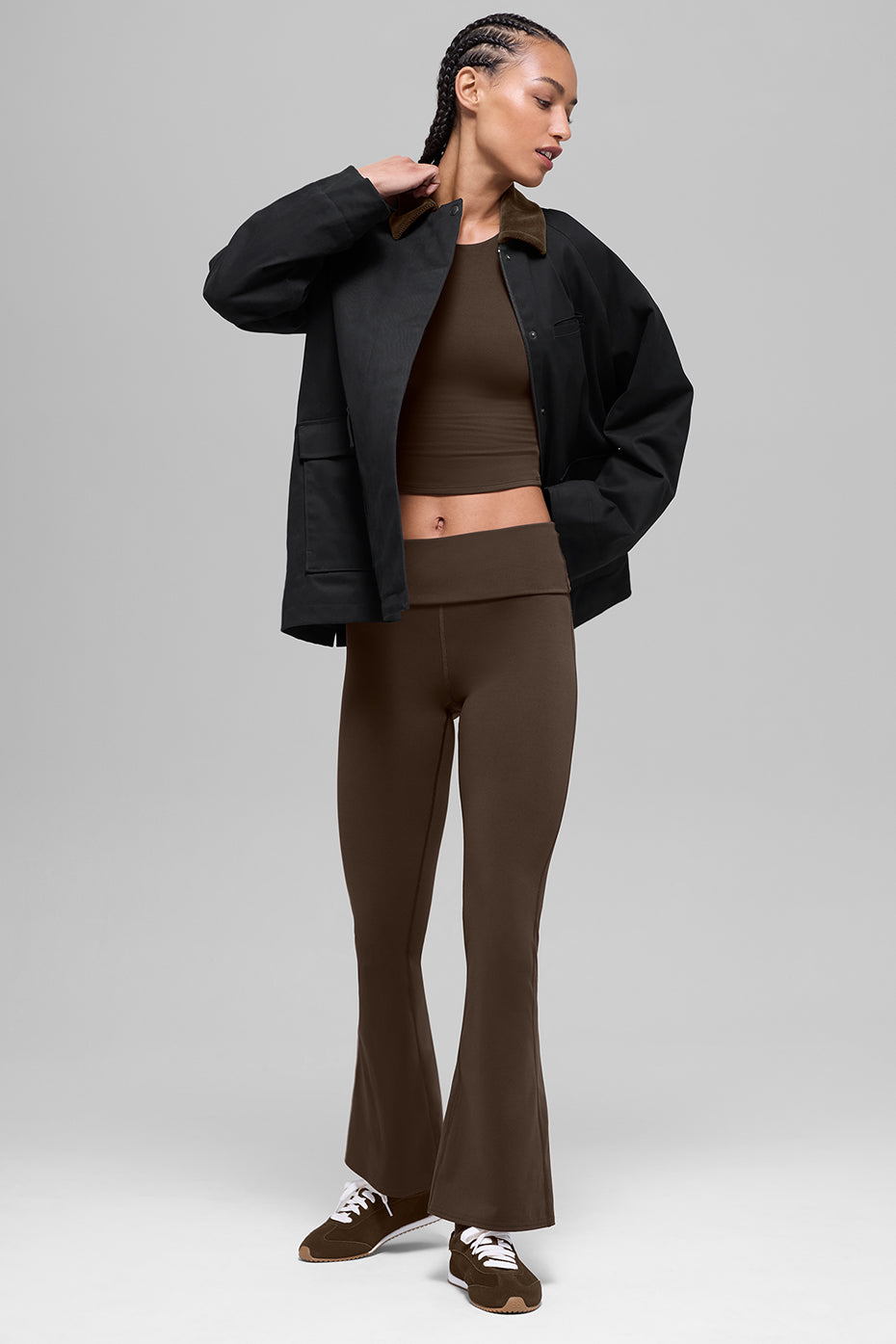 Twill Barn Jacket - Black/Espresso image 5