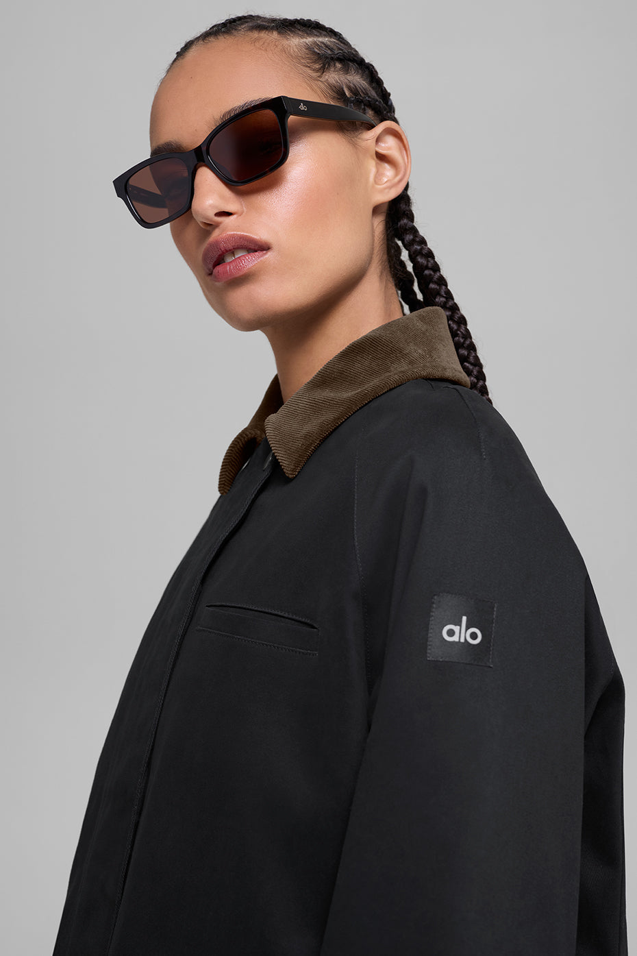 Twill Barn Jacket - Black/Espresso image 4