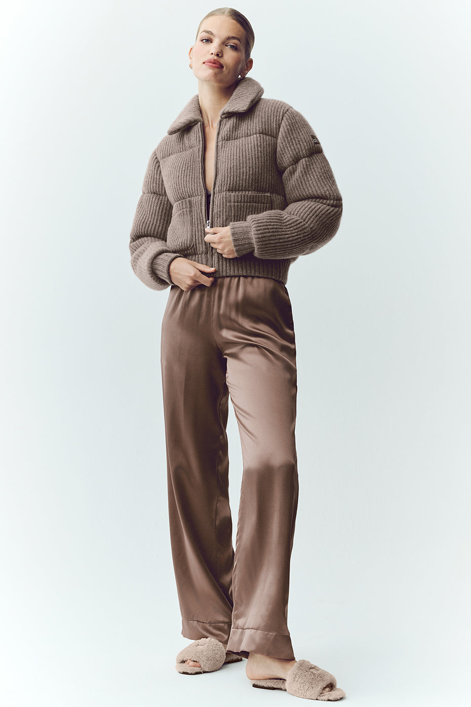 Cashmere Northstar Sweater Puffer - Alpine Cocoa Heather image 6