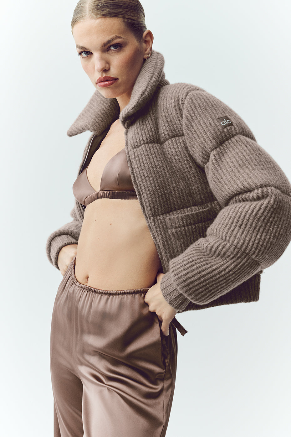 Cashmere Northstar Sweater Puffer - Alpine Cocoa Heather image 5