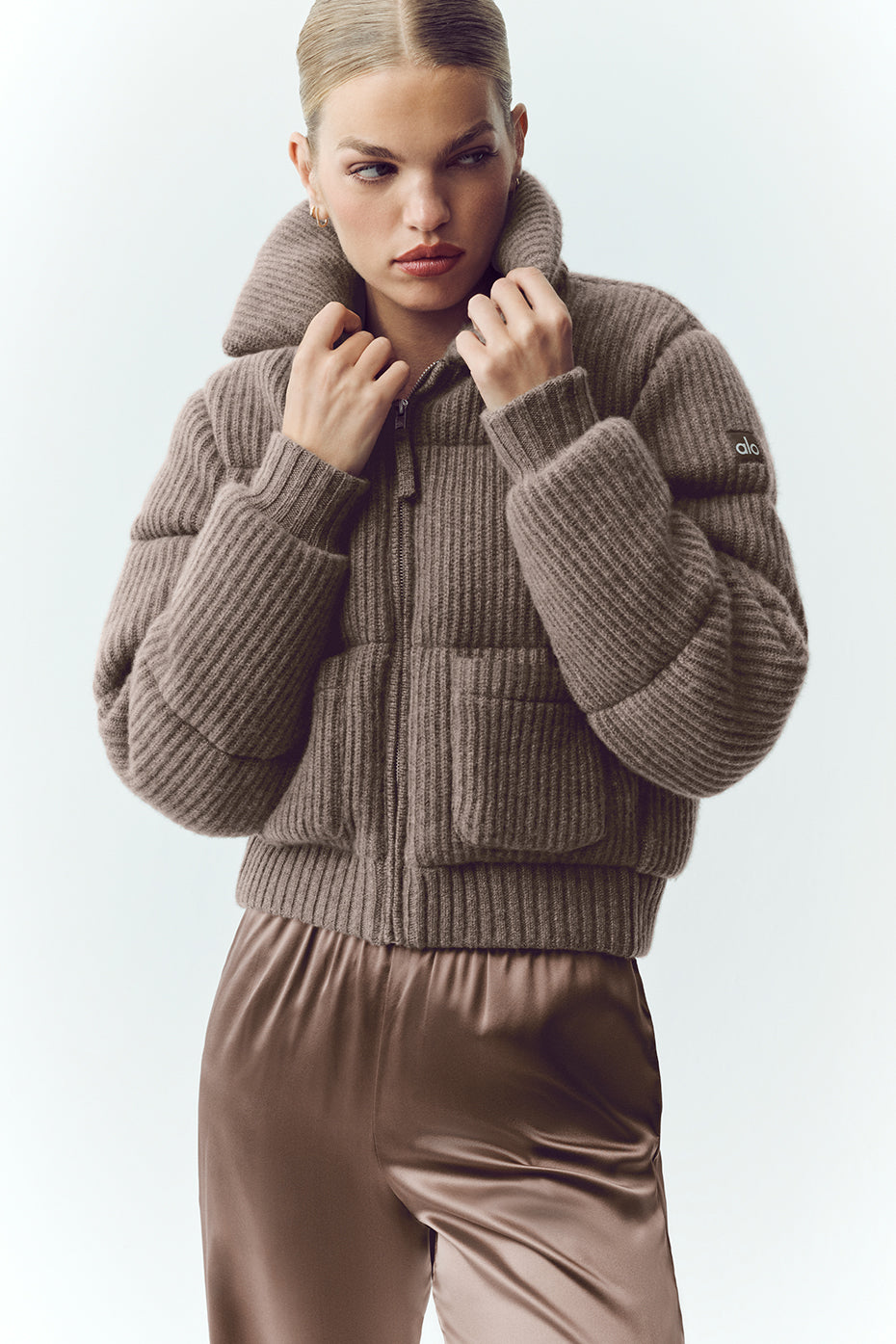 Cashmere Northstar Sweater Puffer - Alpine Cocoa Heather image 4