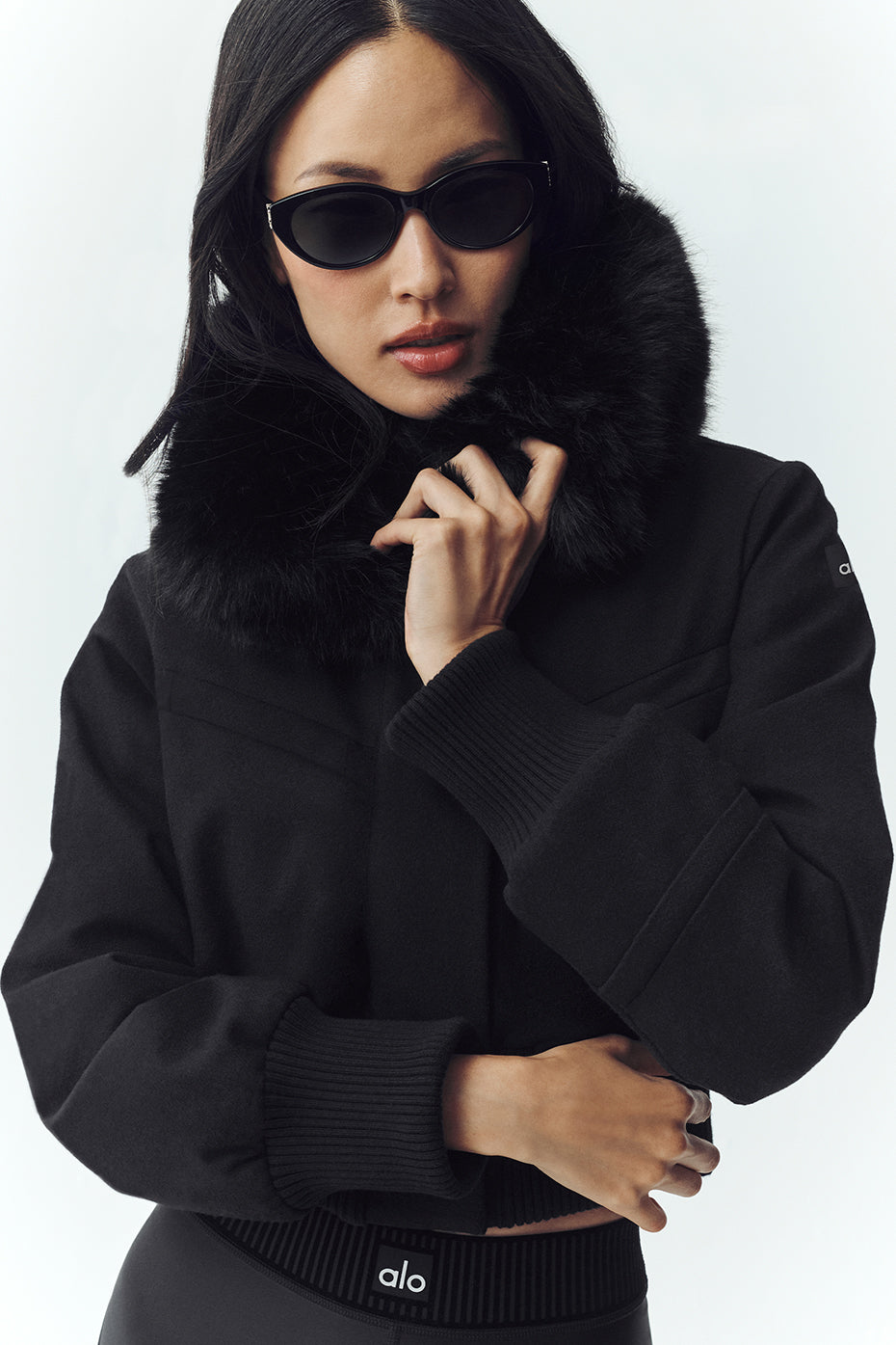 Wool Blend Bunny Slope Jacket - Black image 1