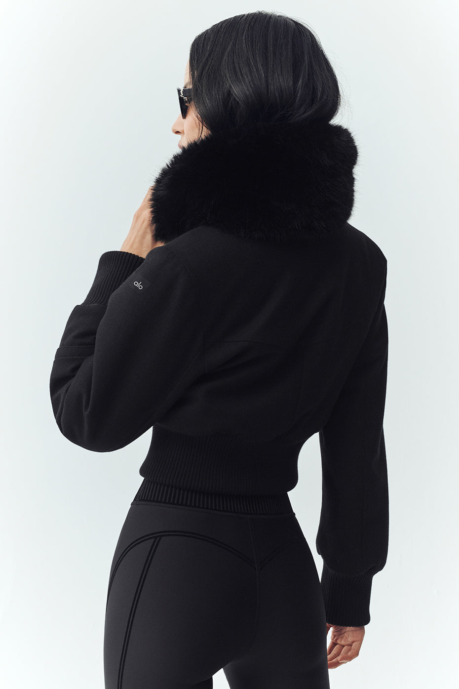 Wool Blend Bunny Slope Jacket - Black image 3