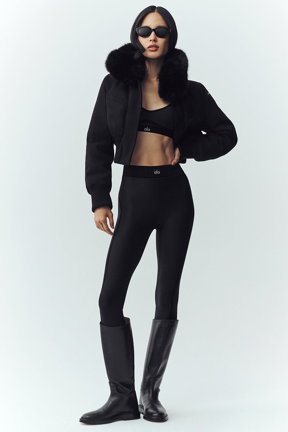 Wool Blend Bunny Slope Jacket - Black image 5