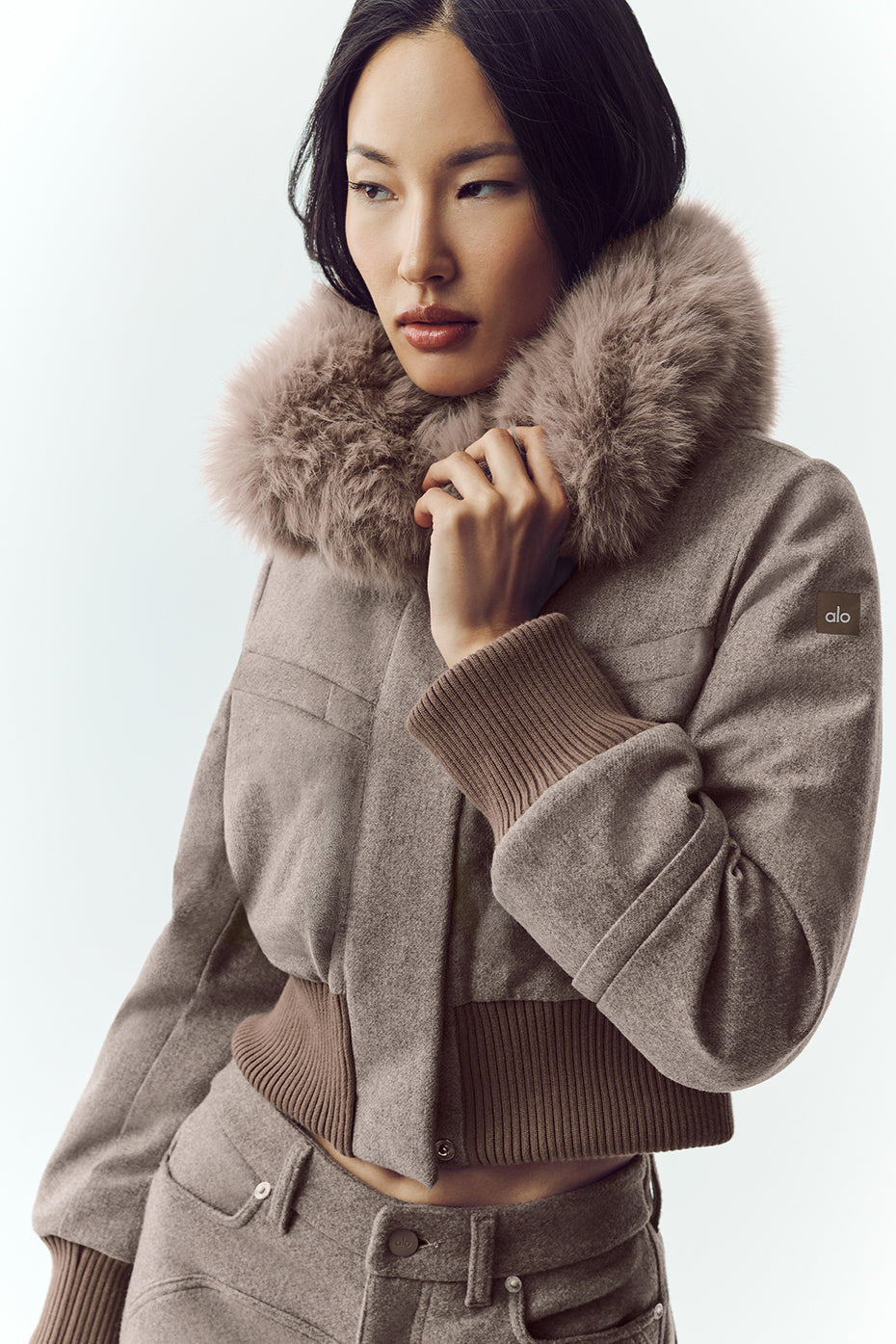 Wool Blend Bunny Slope Jacket - Alpine Cocoa Heather image 1