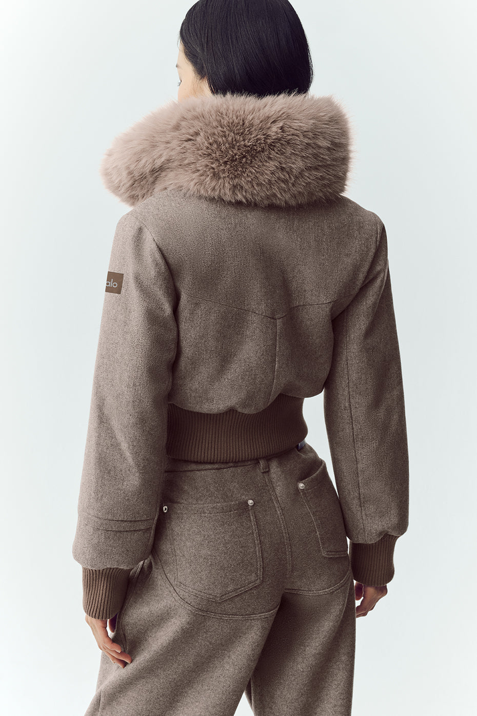 Wool Blend Bunny Slope Jacket - Alpine Cocoa Heather image 2