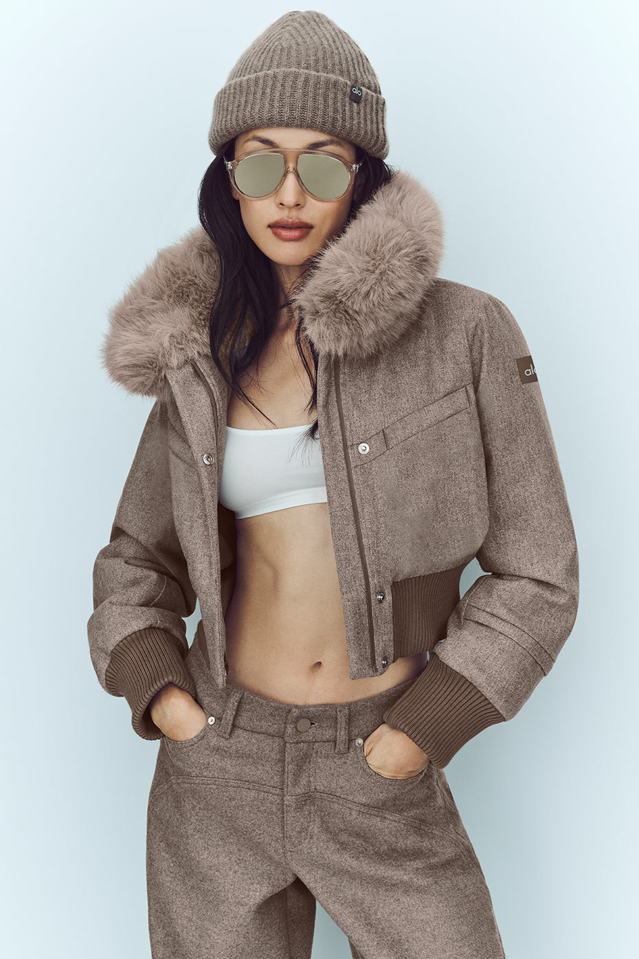Wool Blend Bunny Slope Jacket - Alpine Cocoa Heather image 4