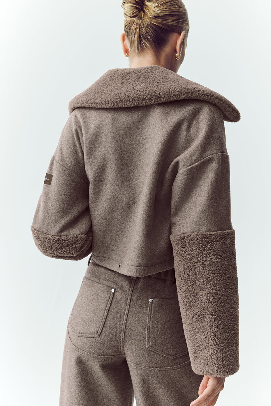 Wool Blend Nightfall Bomber - Alpine Cocoa Heather image 2