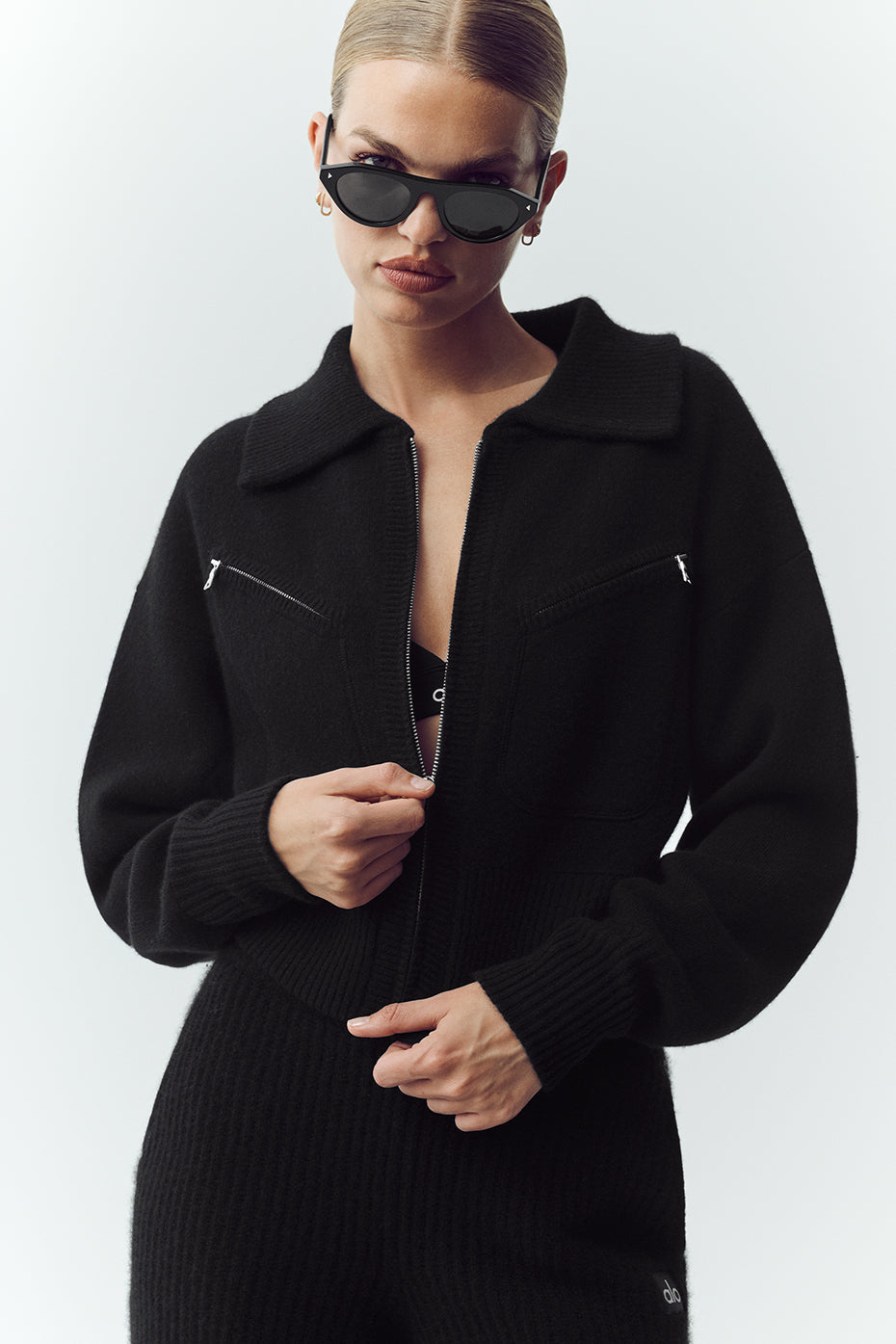 Cashmere Radiate Jacket - Black image 1