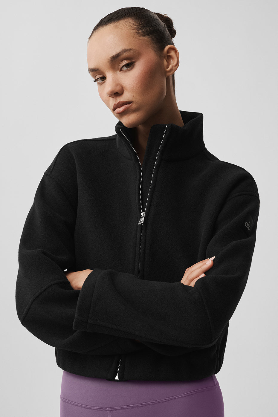 Double Face Wool City Girl Jacket - Black image 4