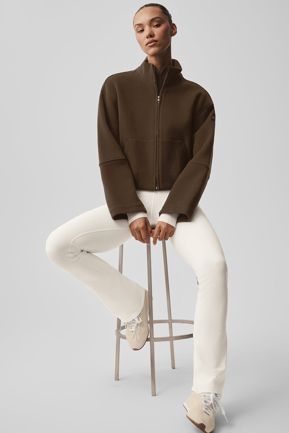Double Face Wool City Girl Jacket - Espresso image 6