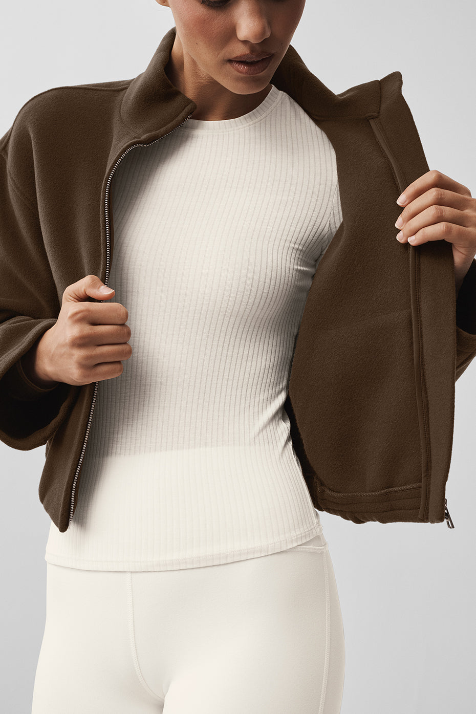 Double Face Wool City Girl Jacket - Espresso image 5