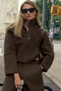 Double Face Wool City Girl Jacket - Espresso image 1