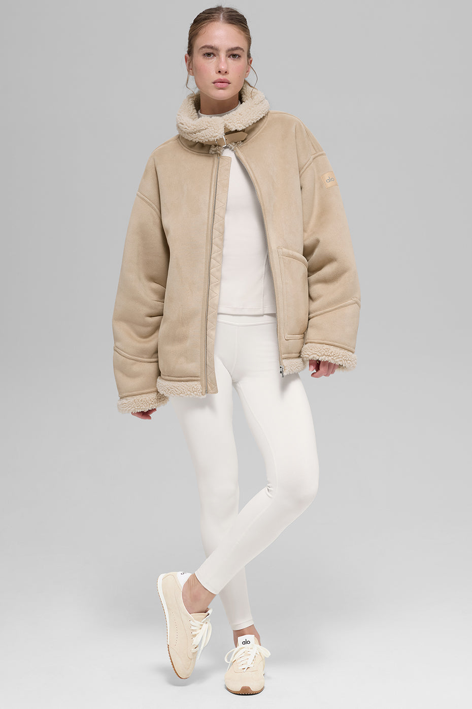 Faux Shearling Grand Jacket - Woodland Tan image 7